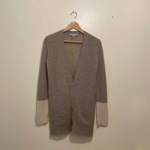 SEA BLEU CASHMERE LONG CARDIGAN WITH POCKETS. Size Xs